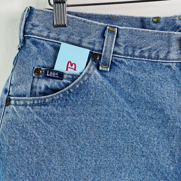 Lee Vintage Women’s 32x30 Mom Jeans 80's Blue Acid Wash Denim - Picture 10 of 12